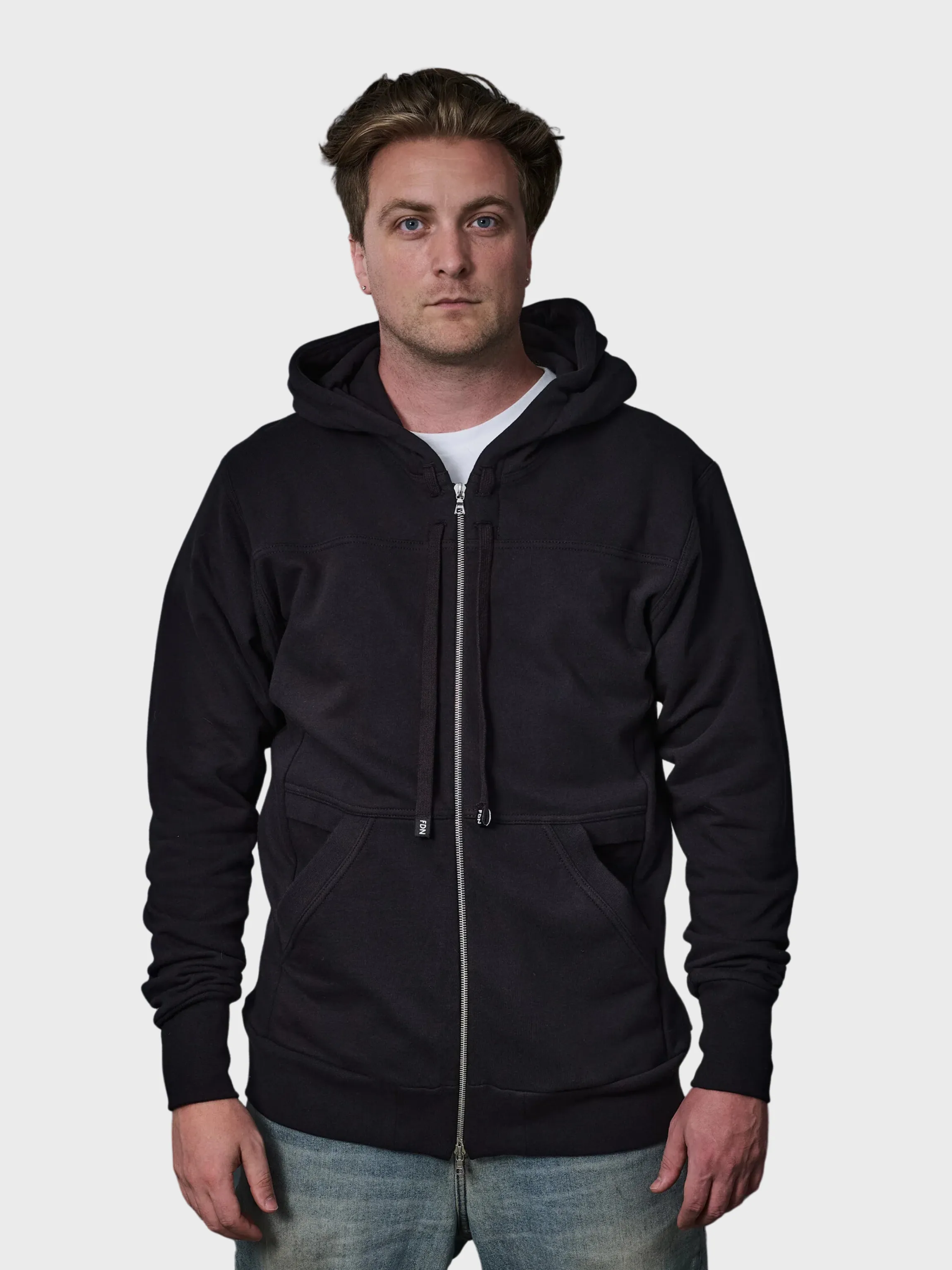 Frere Du Nord Winter Zip Up Hoodie Black