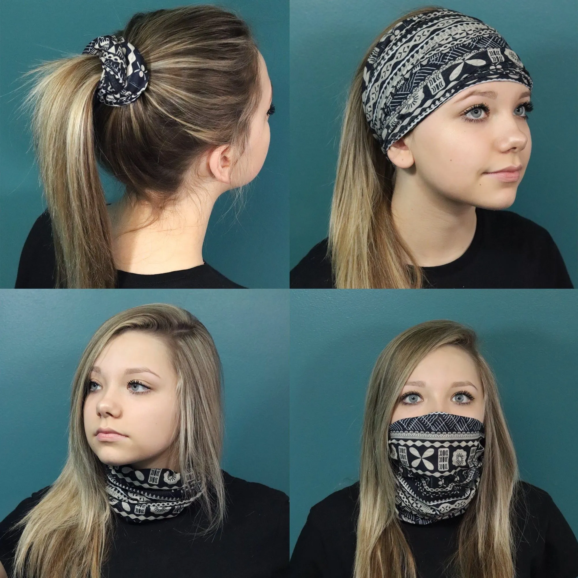 Gray Neck Gaiter Headband