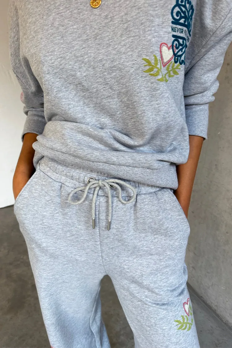 Grey Wide Leg Joggers