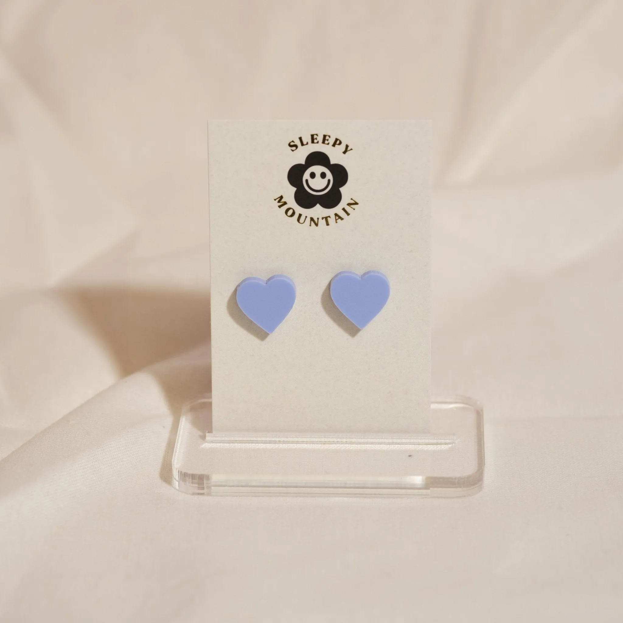 Heart Studs - Periwinkle