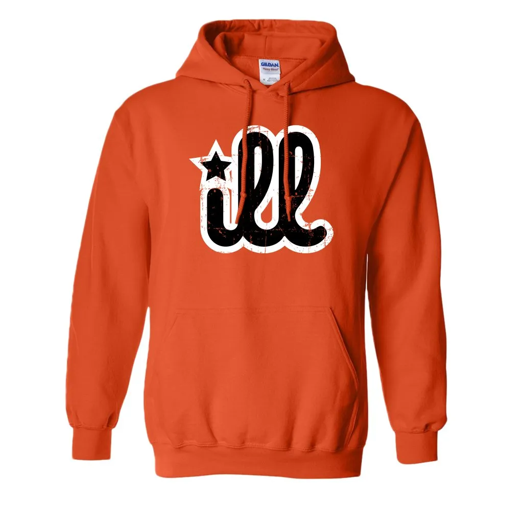 ILL Logo Pullover Hoodie | ILL Logo Orange Pull Over Hoodie