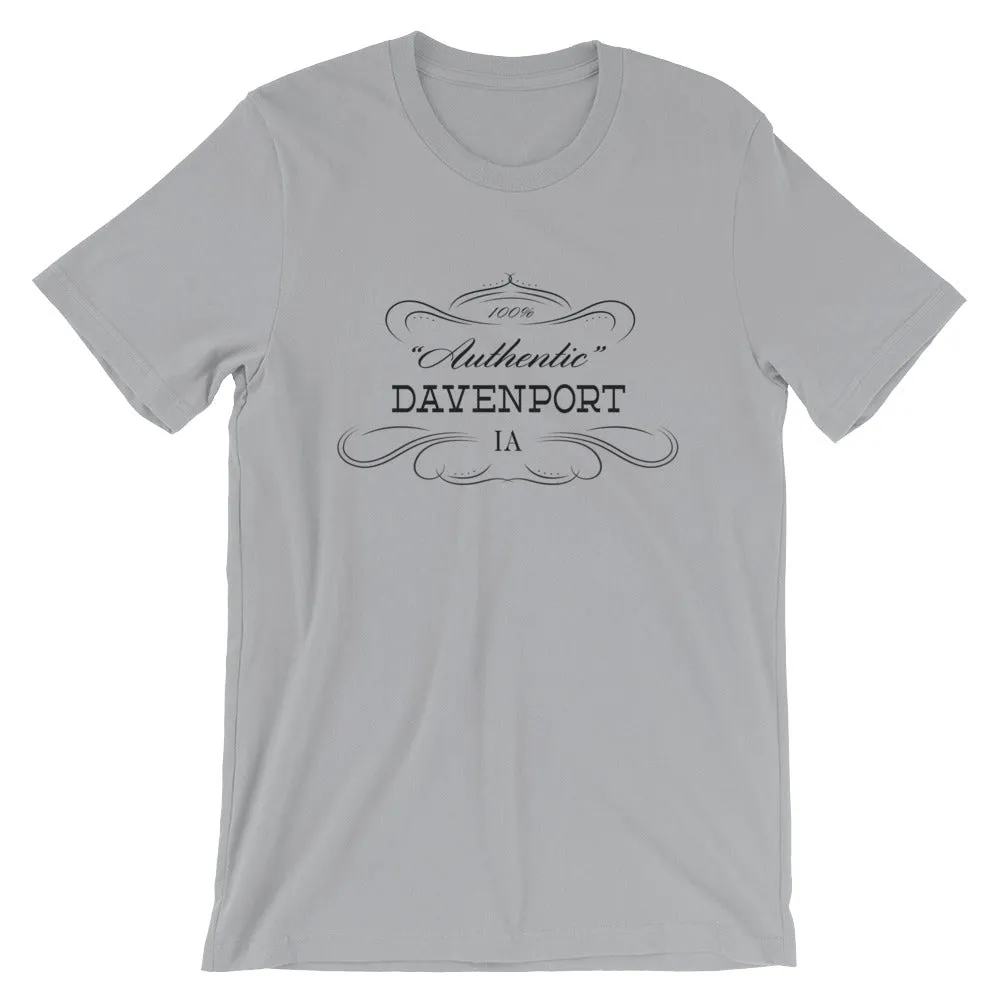 Iowa - Davenport IA - Short-Sleeve Unisex T-Shirt - "Authentic"