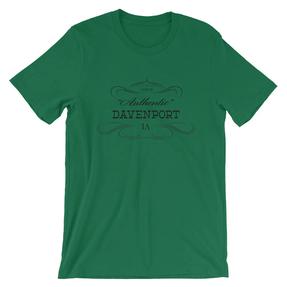 Iowa - Davenport IA - Short-Sleeve Unisex T-Shirt - "Authentic"