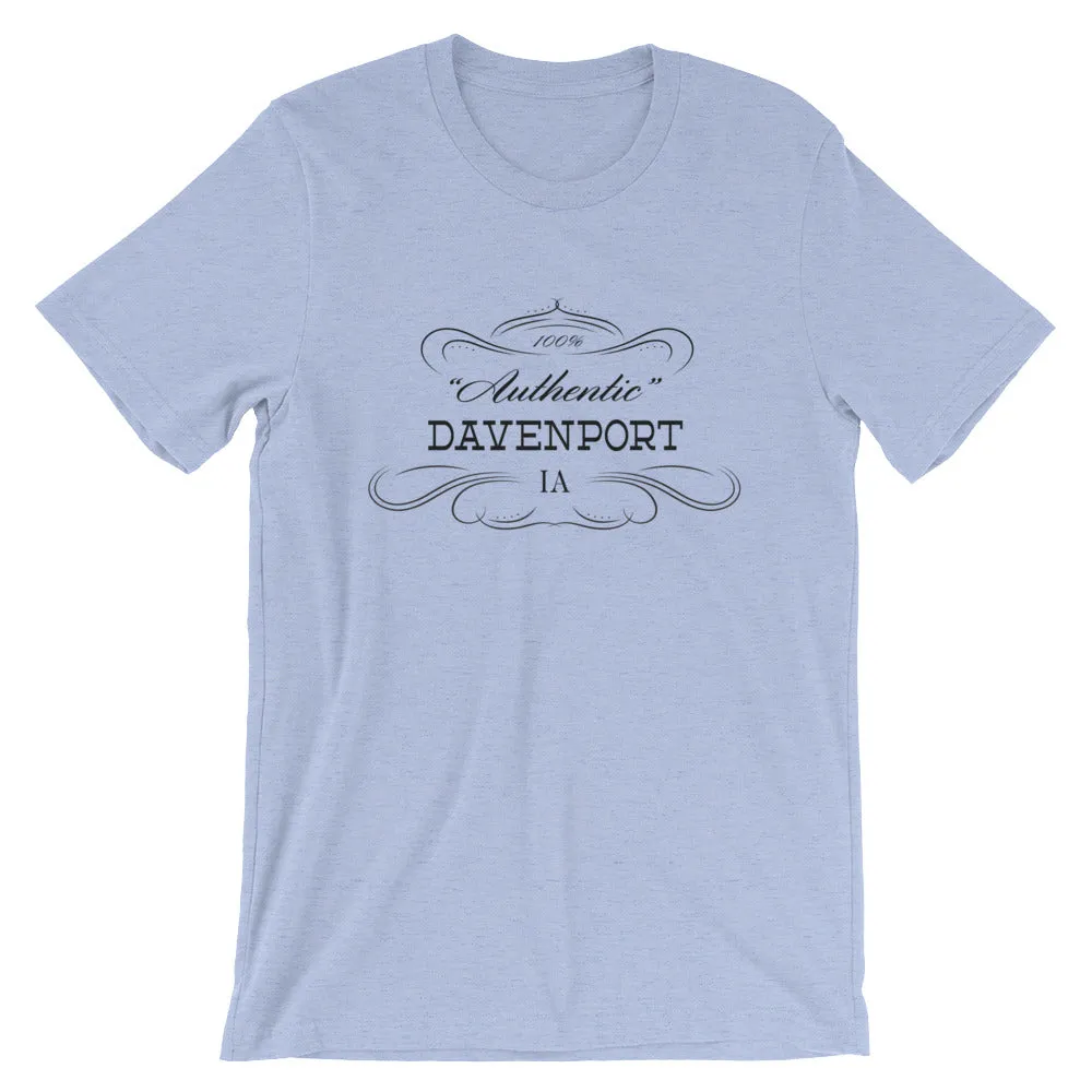 Iowa - Davenport IA - Short-Sleeve Unisex T-Shirt - "Authentic"