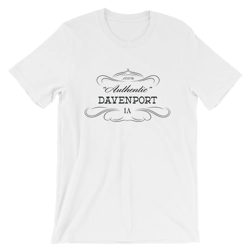 Iowa - Davenport IA - Short-Sleeve Unisex T-Shirt - "Authentic"