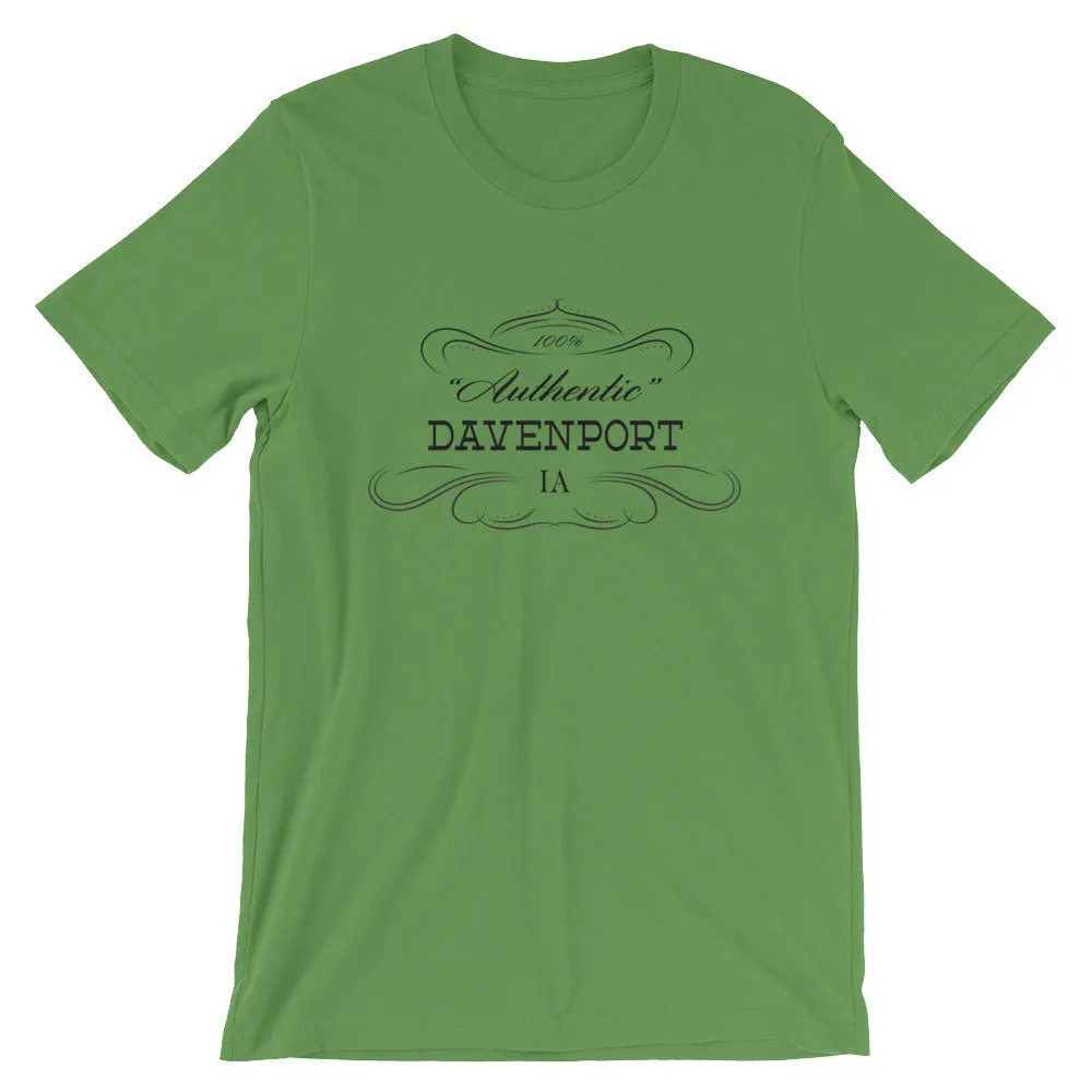 Iowa - Davenport IA - Short-Sleeve Unisex T-Shirt - "Authentic"