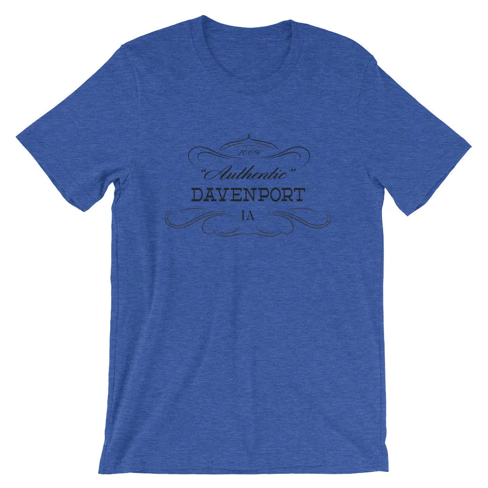 Iowa - Davenport IA - Short-Sleeve Unisex T-Shirt - "Authentic"