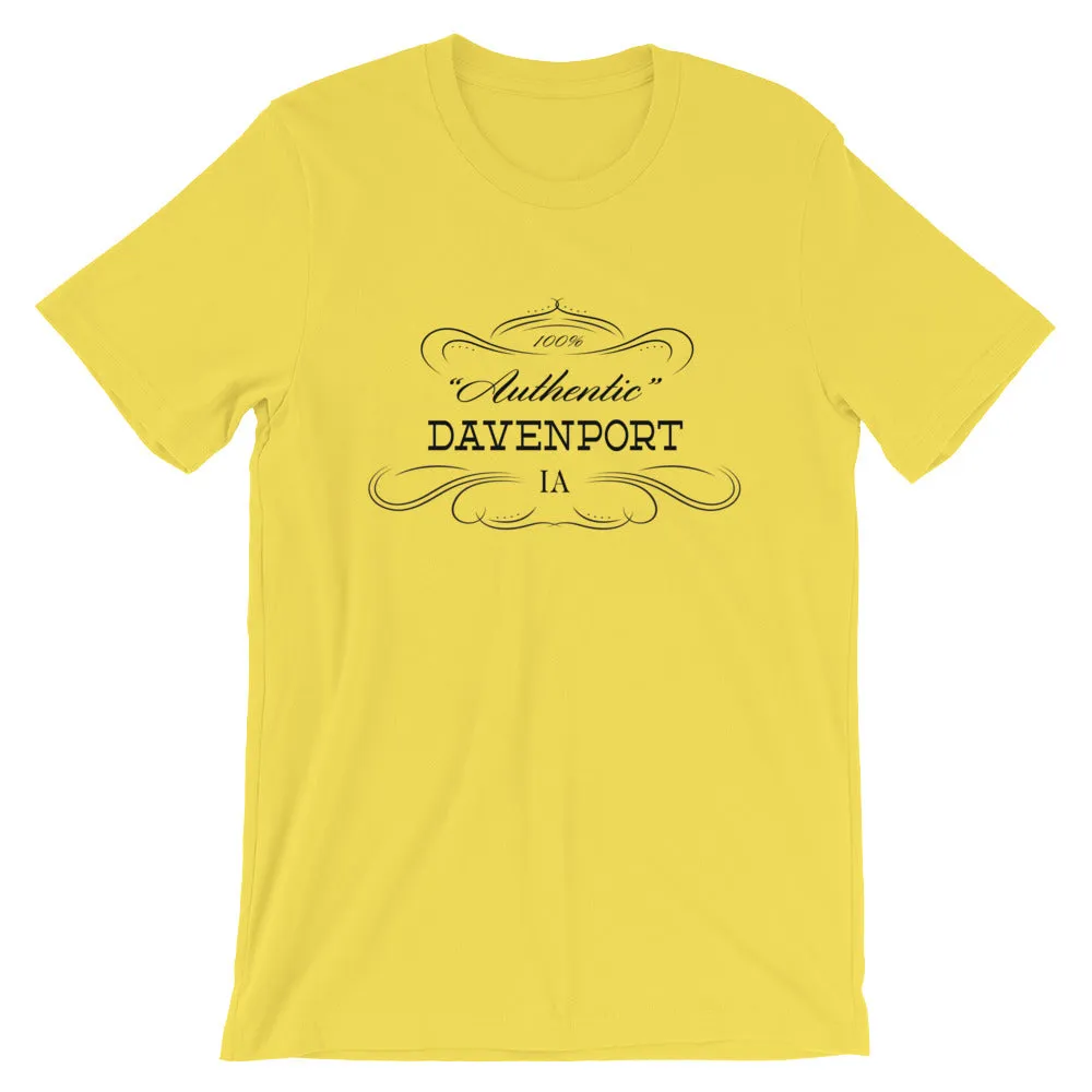 Iowa - Davenport IA - Short-Sleeve Unisex T-Shirt - "Authentic"