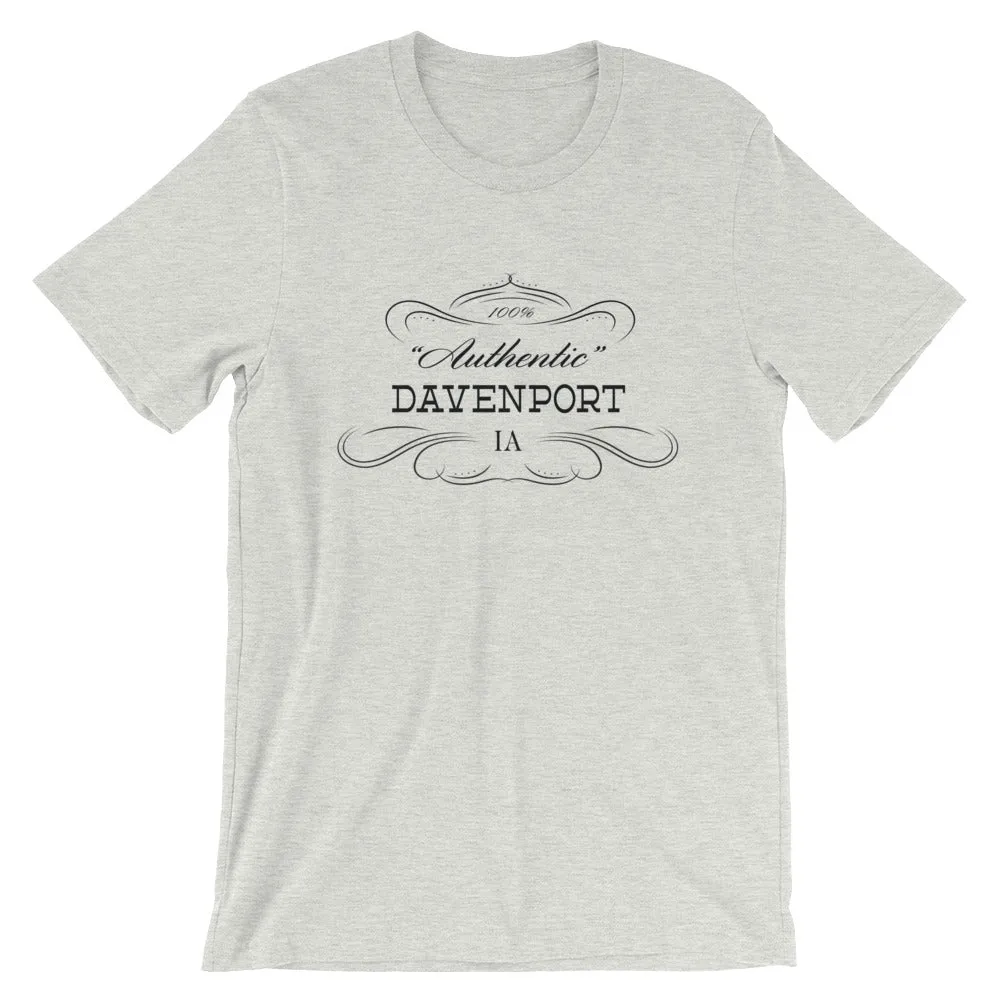 Iowa - Davenport IA - Short-Sleeve Unisex T-Shirt - "Authentic"