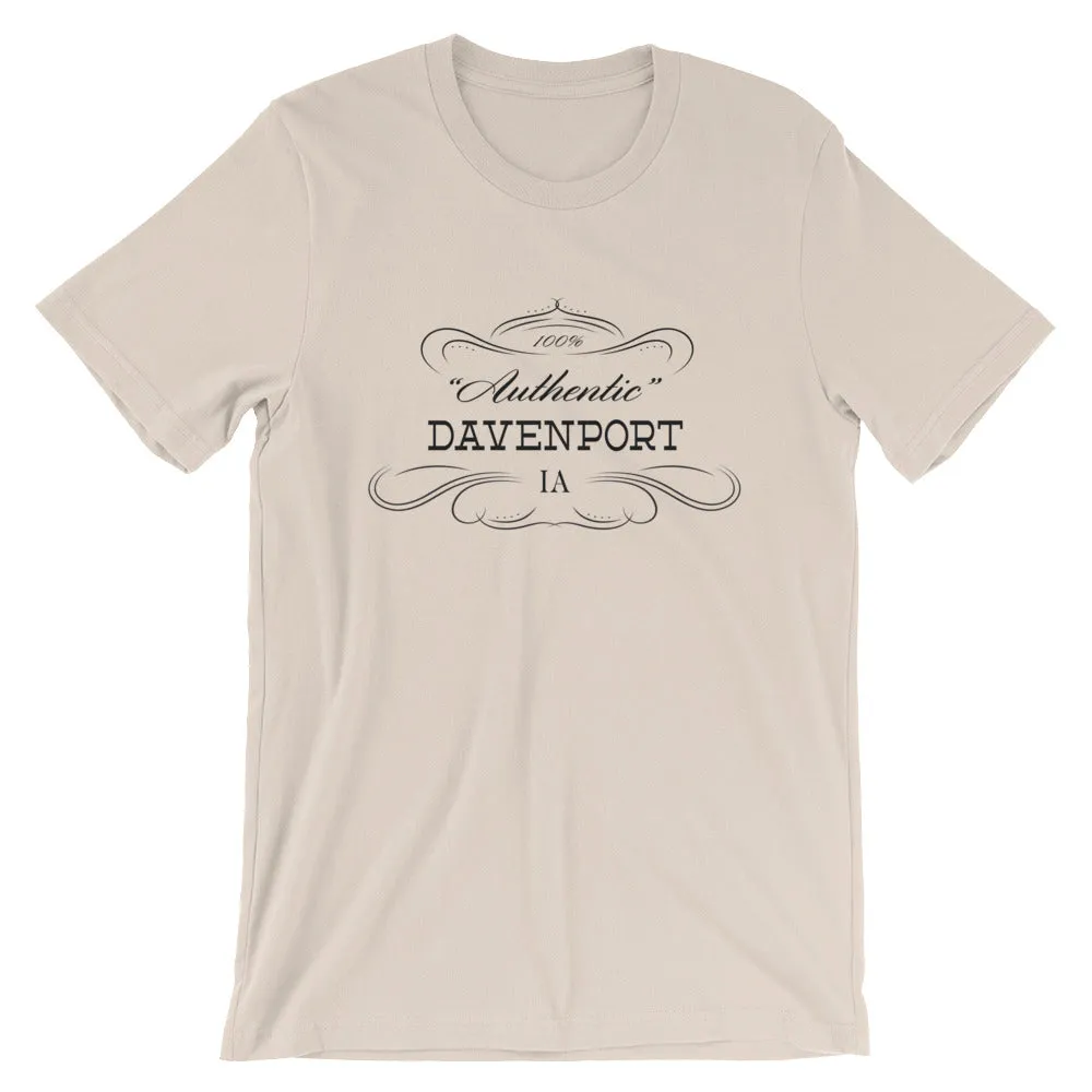 Iowa - Davenport IA - Short-Sleeve Unisex T-Shirt - "Authentic"