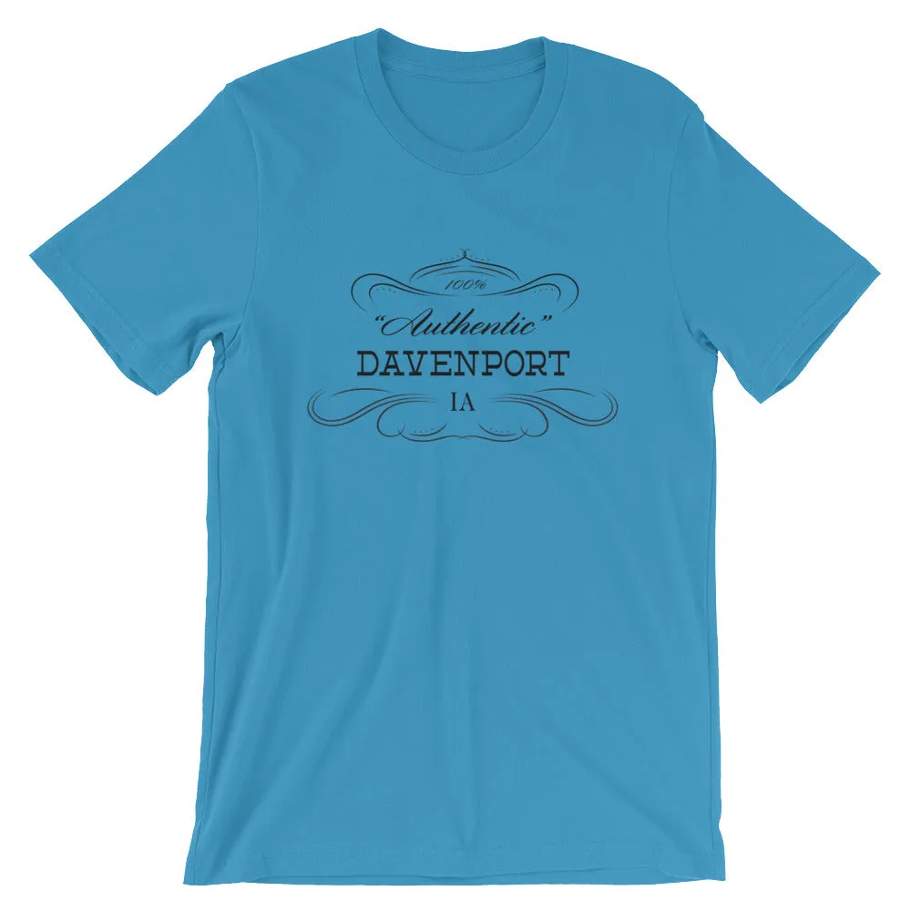 Iowa - Davenport IA - Short-Sleeve Unisex T-Shirt - "Authentic"