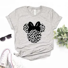 leopard mouse head Print Women Tshirts Cotton Casual Funny t Shirt For Lady  Top Tee Hipster 6 Color Drop Ship FH-1