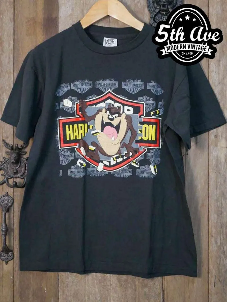 Looney Tunes Taz-Mania x Harley Davidson - New Vintage Animation T shirt