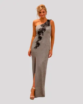 Lucy Silver and Black Evening Dress