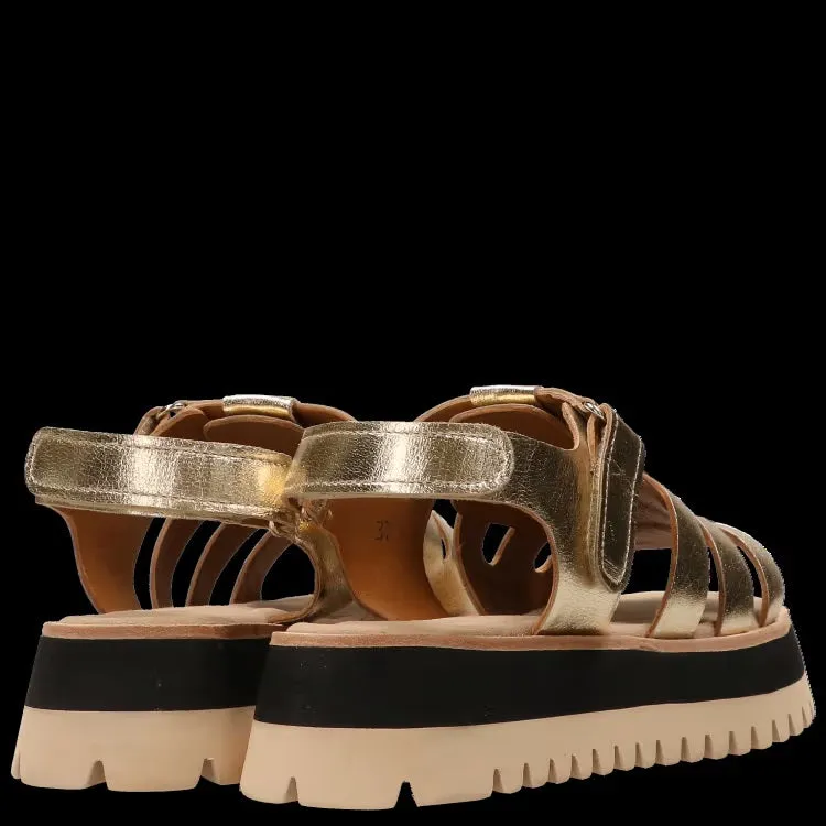 MARUTI LOGAN LEATHER SANDAL GOLD