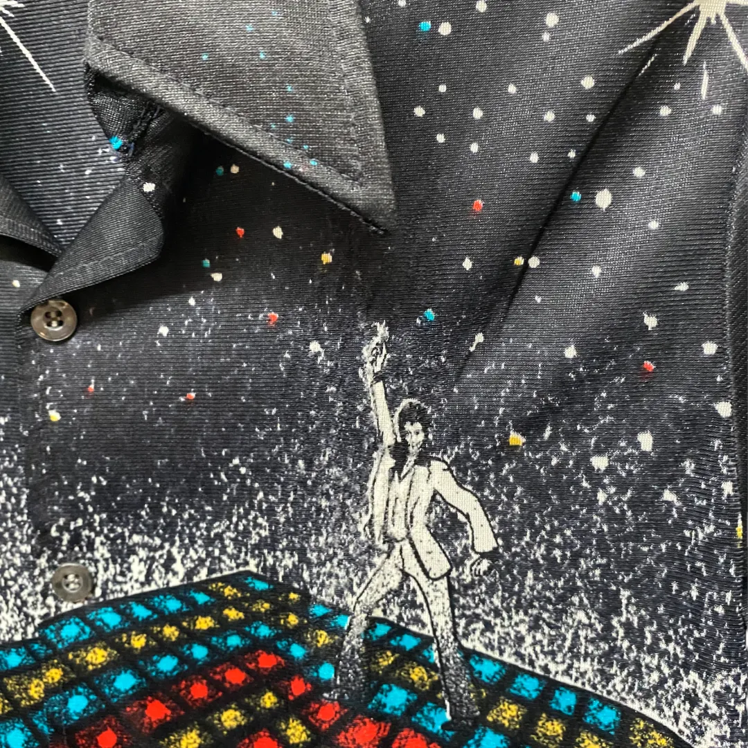 Men’s Vintage Disco print Body Shirt