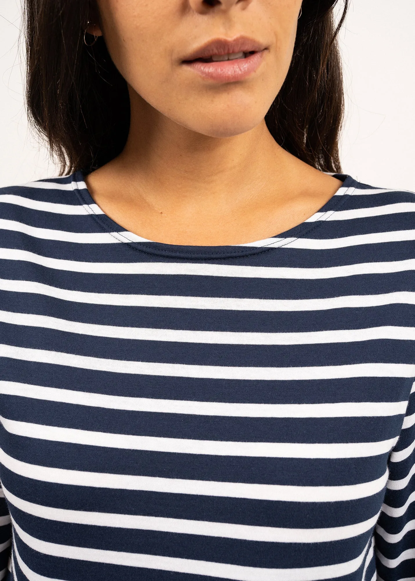 MINQUIERS MODERN - Authentic Breton Stripe Shirt | Soft Cotton | Men Fit (NAVY / WHITE)