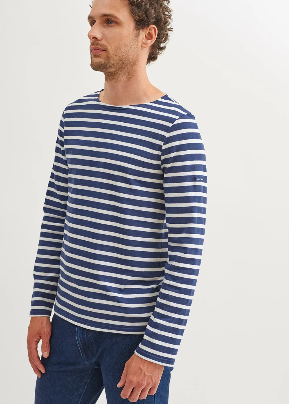 MINQUIERS MODERN - Authentic Breton Stripe Shirt | Soft Cotton | Men Fit (NAVY / WHITE)