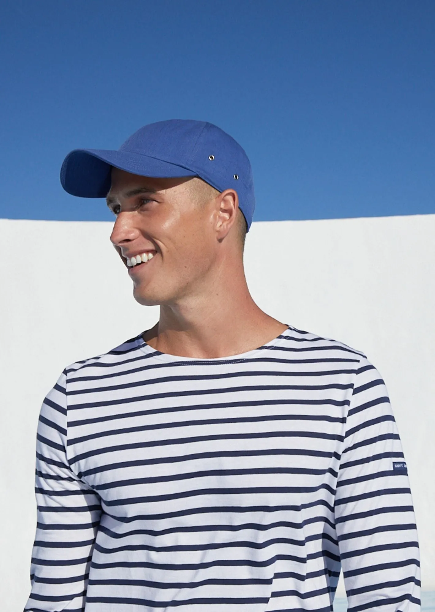 MINQUIERS MODERN - Authentic Breton Stripe Shirt | Soft Cotton | Men Fit (WHITE / NAVY)