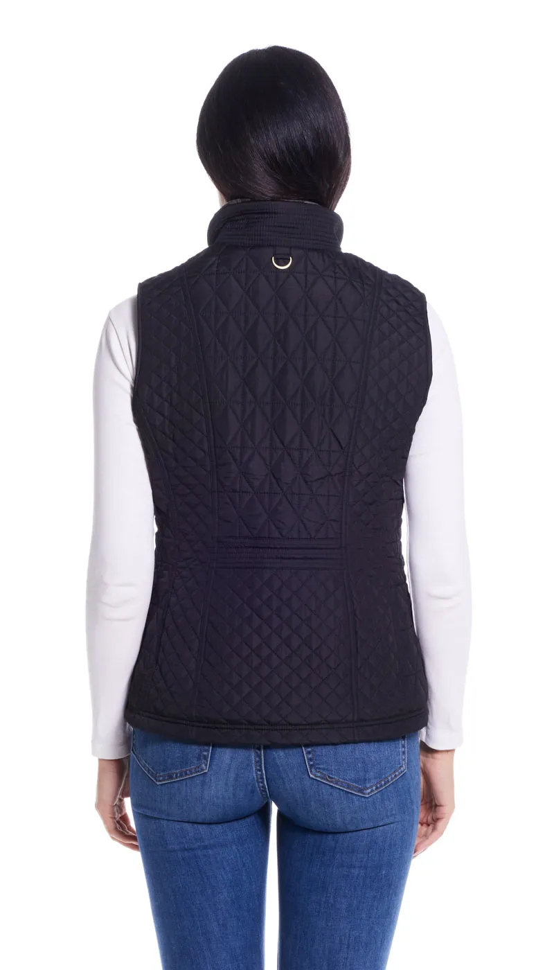 MULTI QUILTED PLUSH LINED VEST