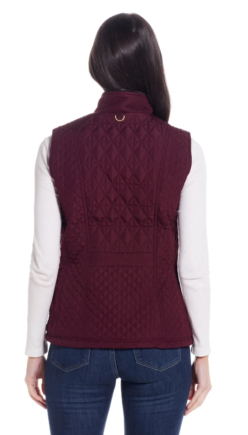 MULTI QUILTED PLUSH LINED VEST