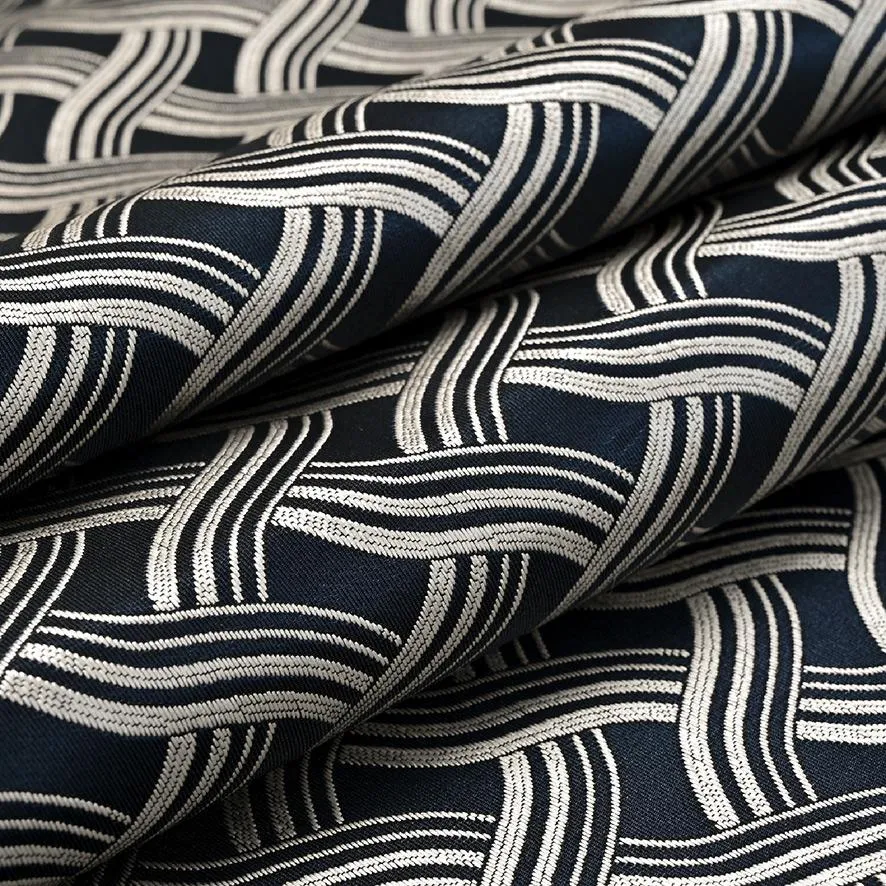 Navy Geometric Jacquard 3147