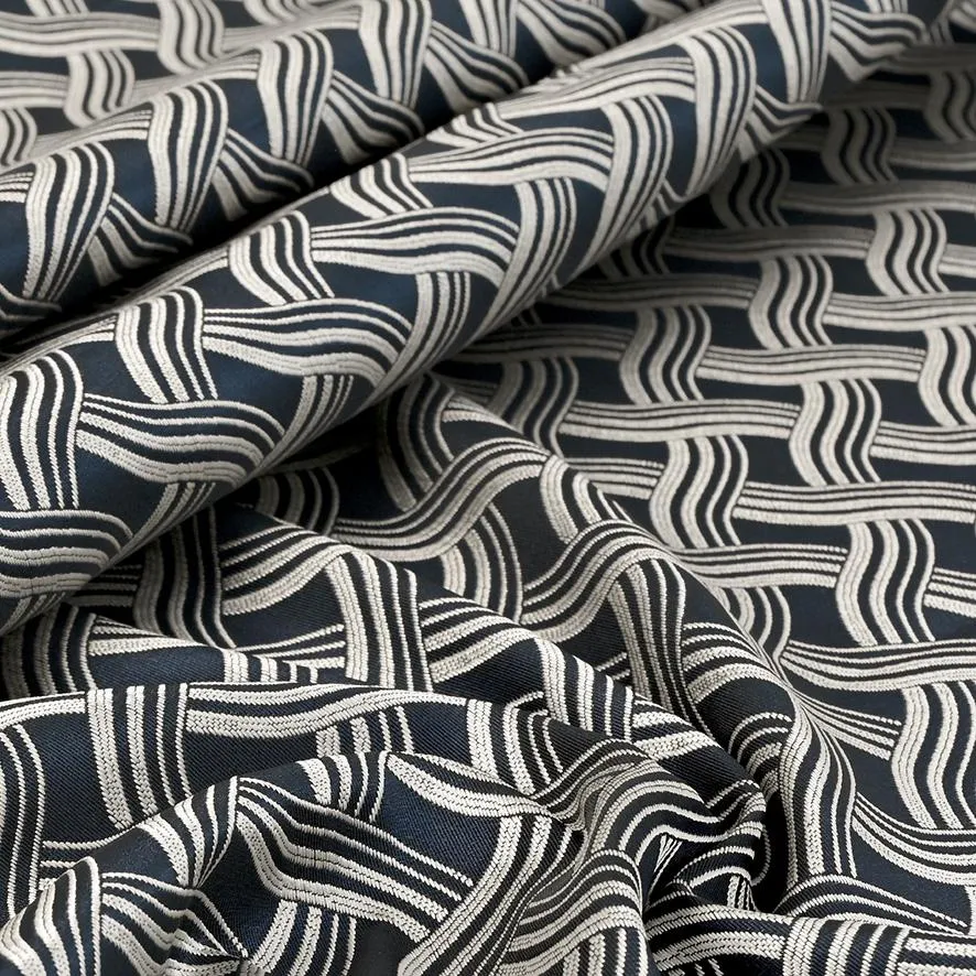 Navy Geometric Jacquard 3147