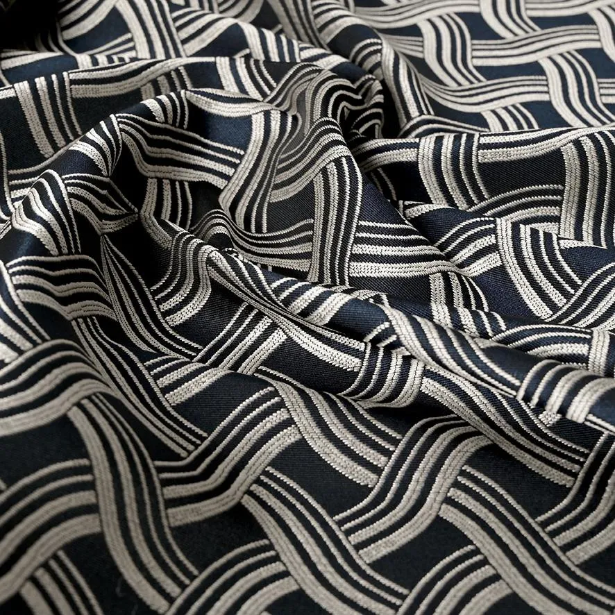 Navy Geometric Jacquard 3147