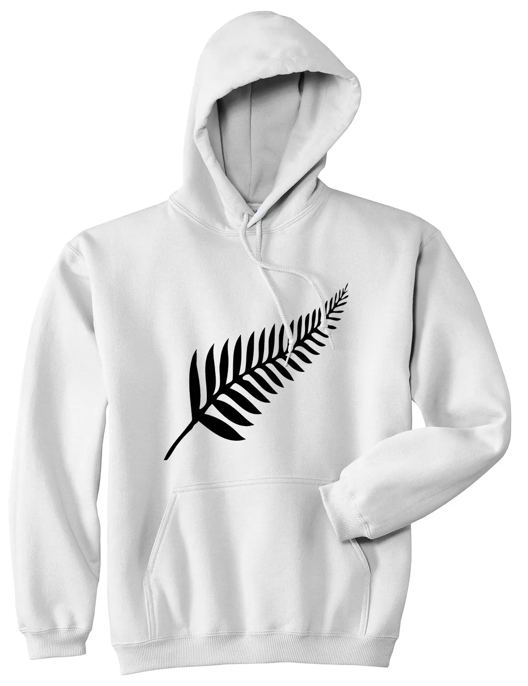 New Zealand Pride Silver Fern Rugby Chest Mens Pullover Hoodie