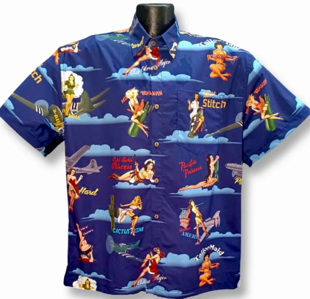 Nose Art Hawaiian Shirt by Victory Girl