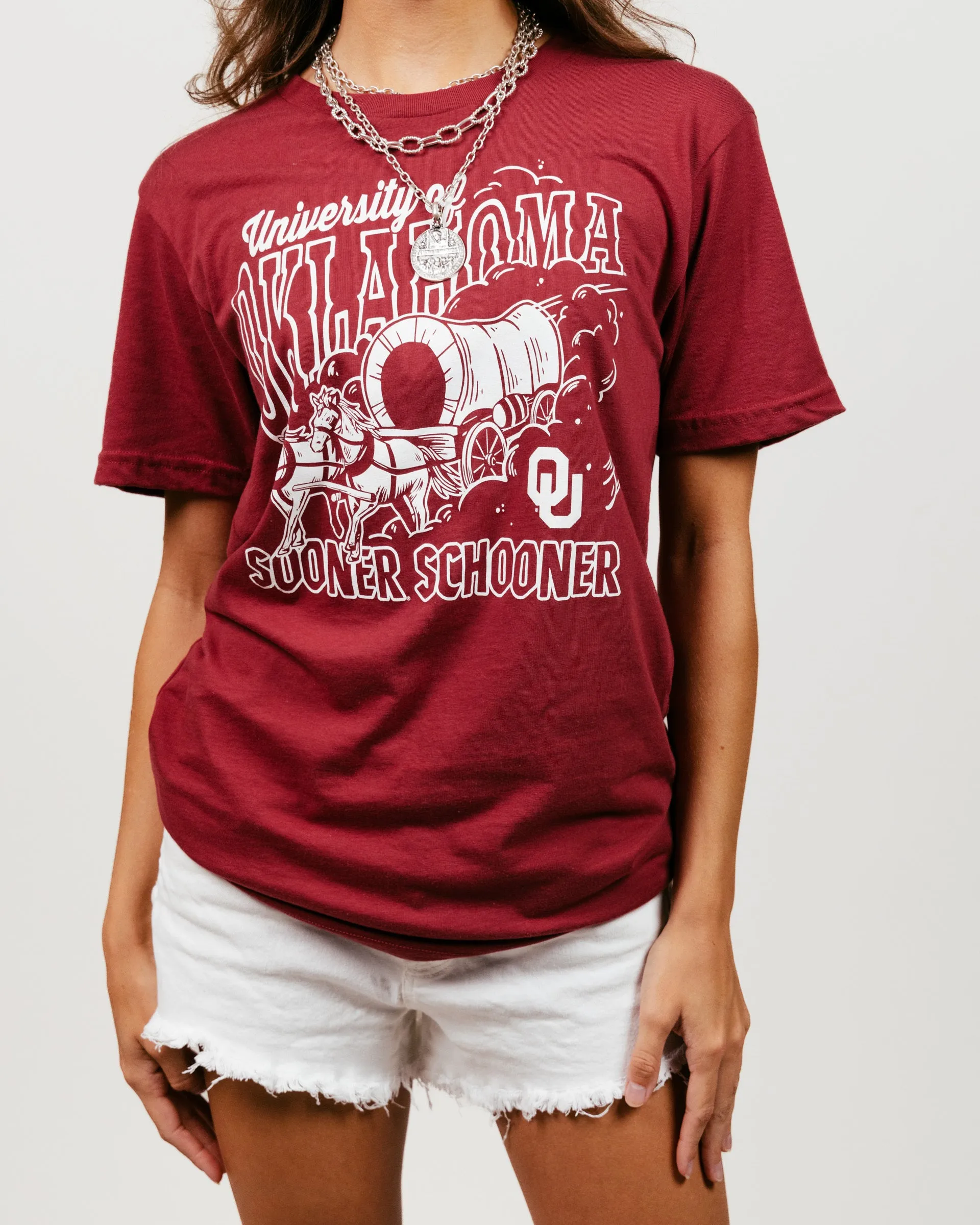 Oklahoma Sooner Schooner Cardinal T-Shirt