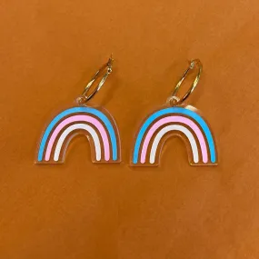 Pride Rainbows 🏳️‍🌈 - Transgender Rainbow Hoop Earrings