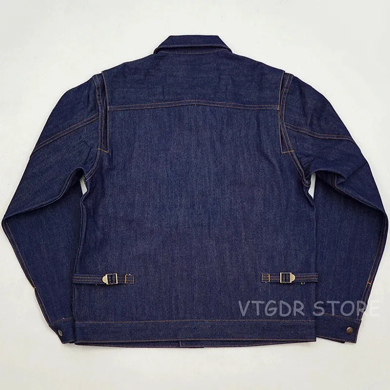 Repro 11MJ Pleated Western Selvage Denim Jacket - Vintage Jean Coat