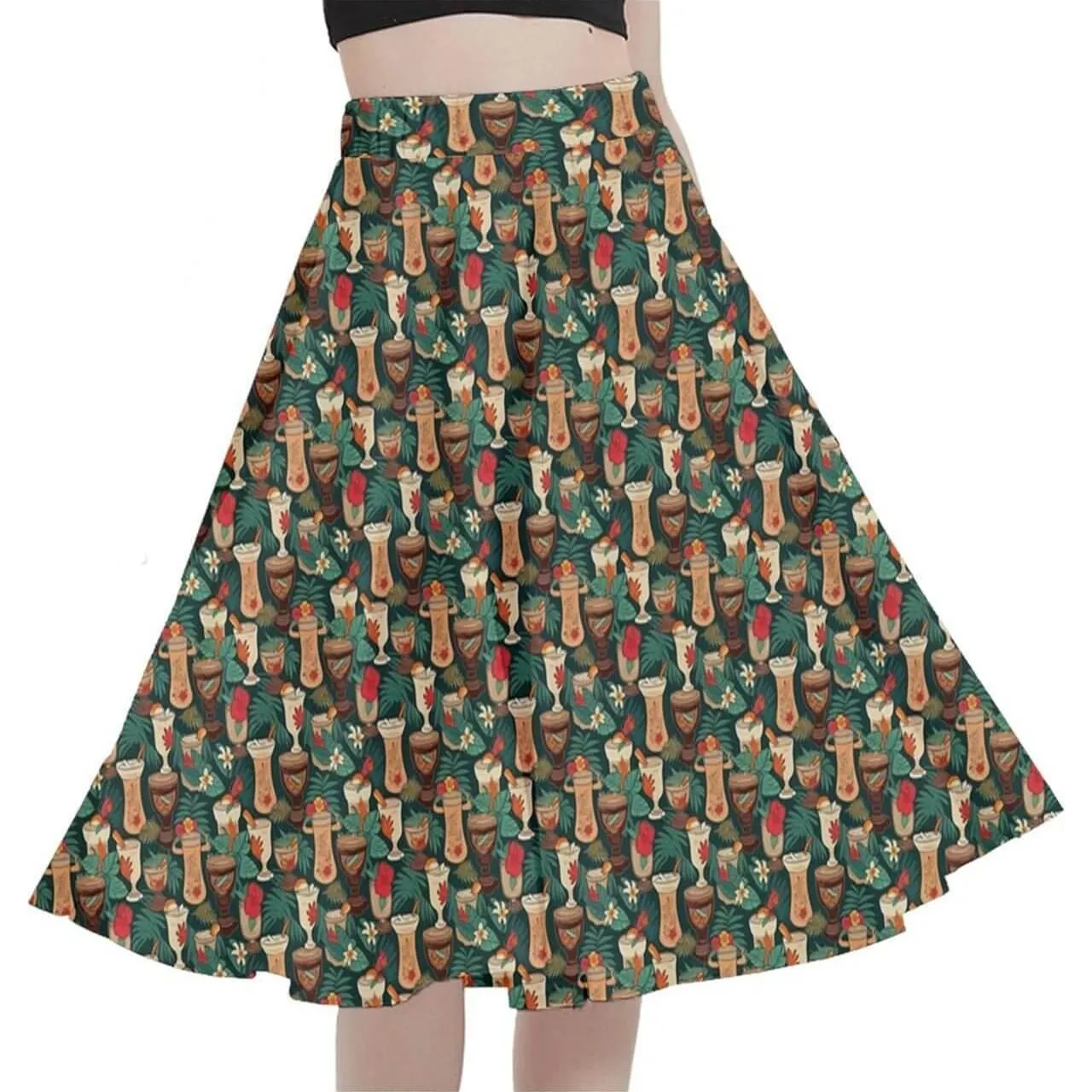 Retro Tiki Luau Full Circle Skirt