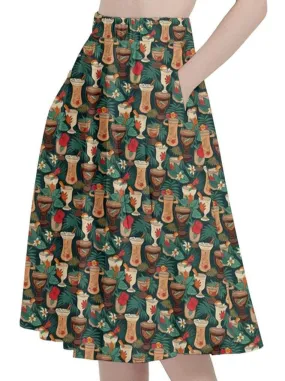 Retro Tiki Luau Full Circle Skirt