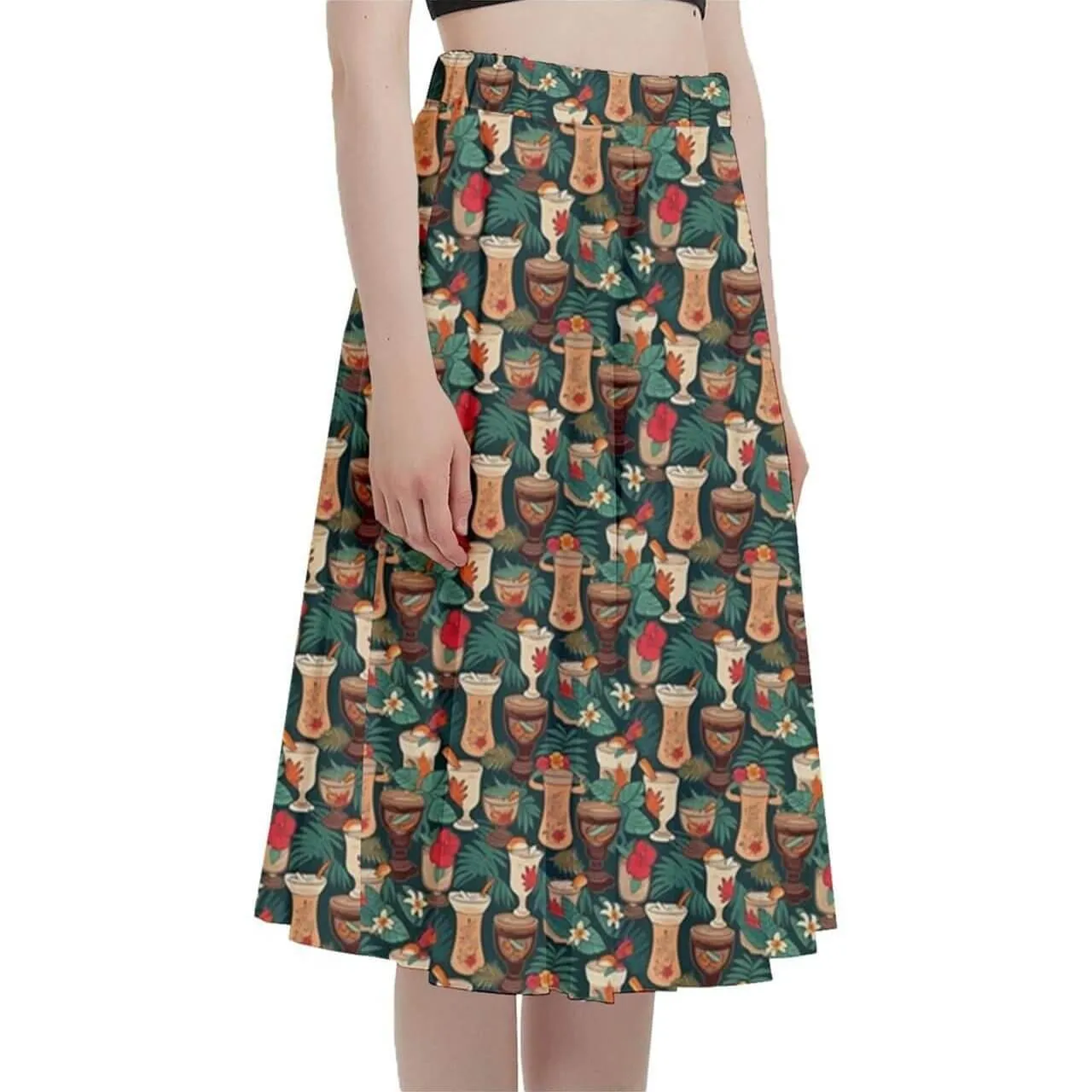 Retro Tiki Luau Full Circle Skirt