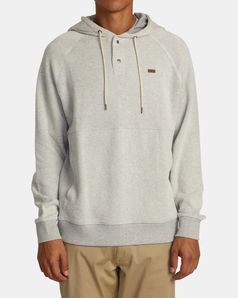 RVCA PORT HOODIE - SILVER BLEACH