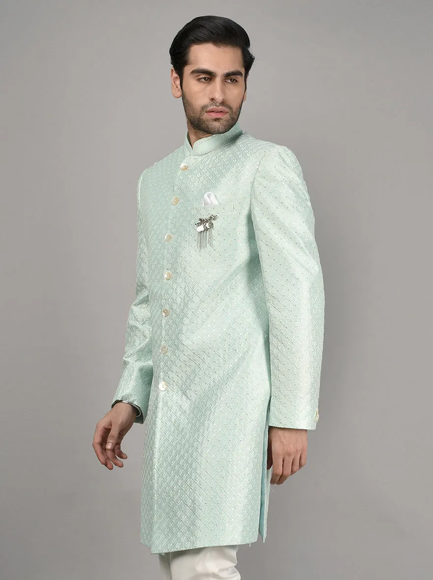 Sea Green Sherwani | TULA