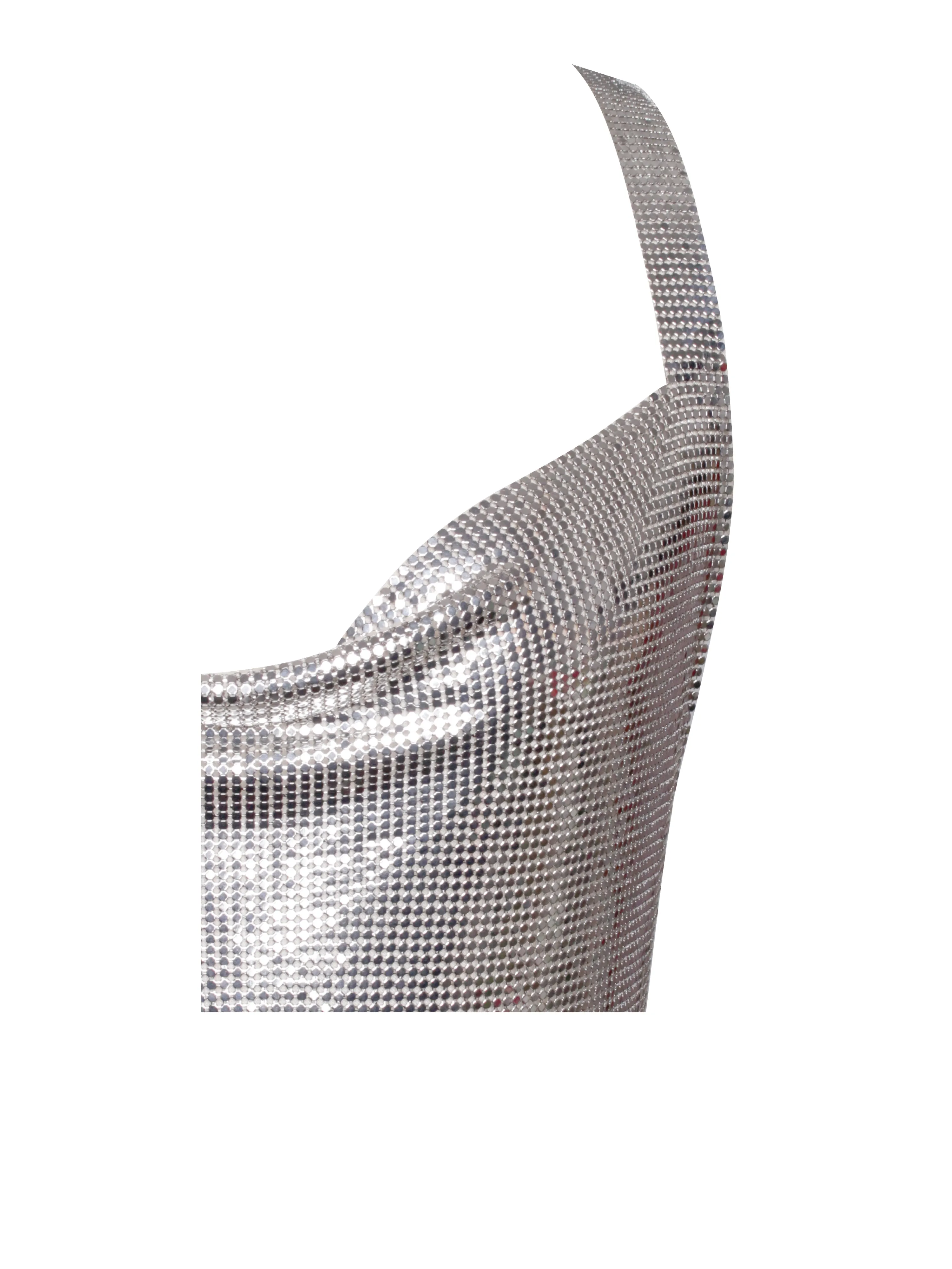 Serenity Silver Copper Mesh Dress