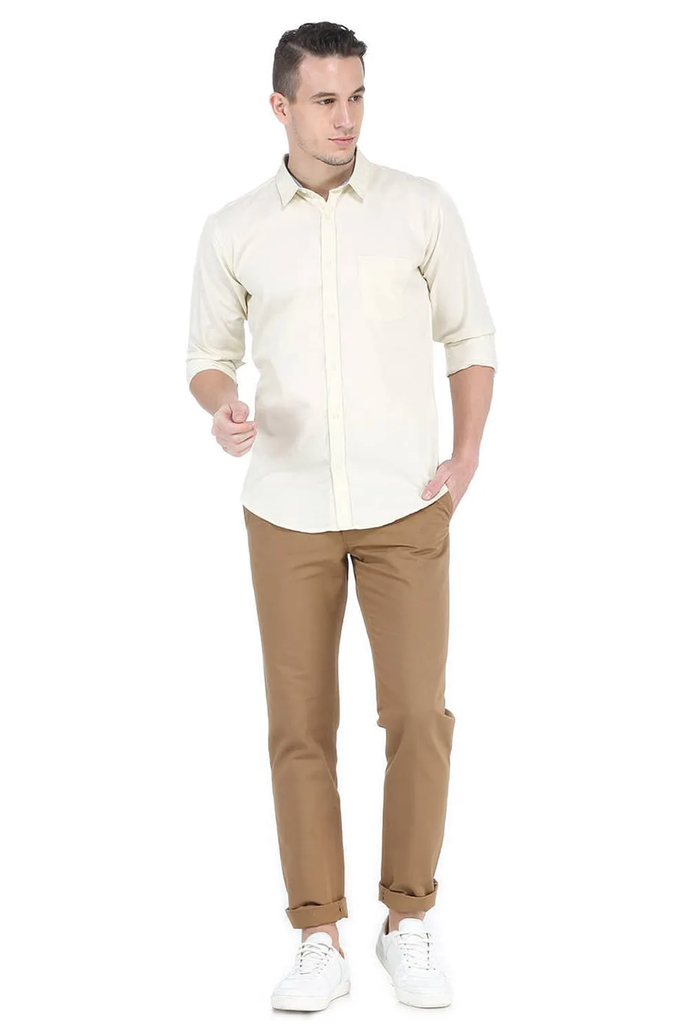 Slim Fit Structure Trouser