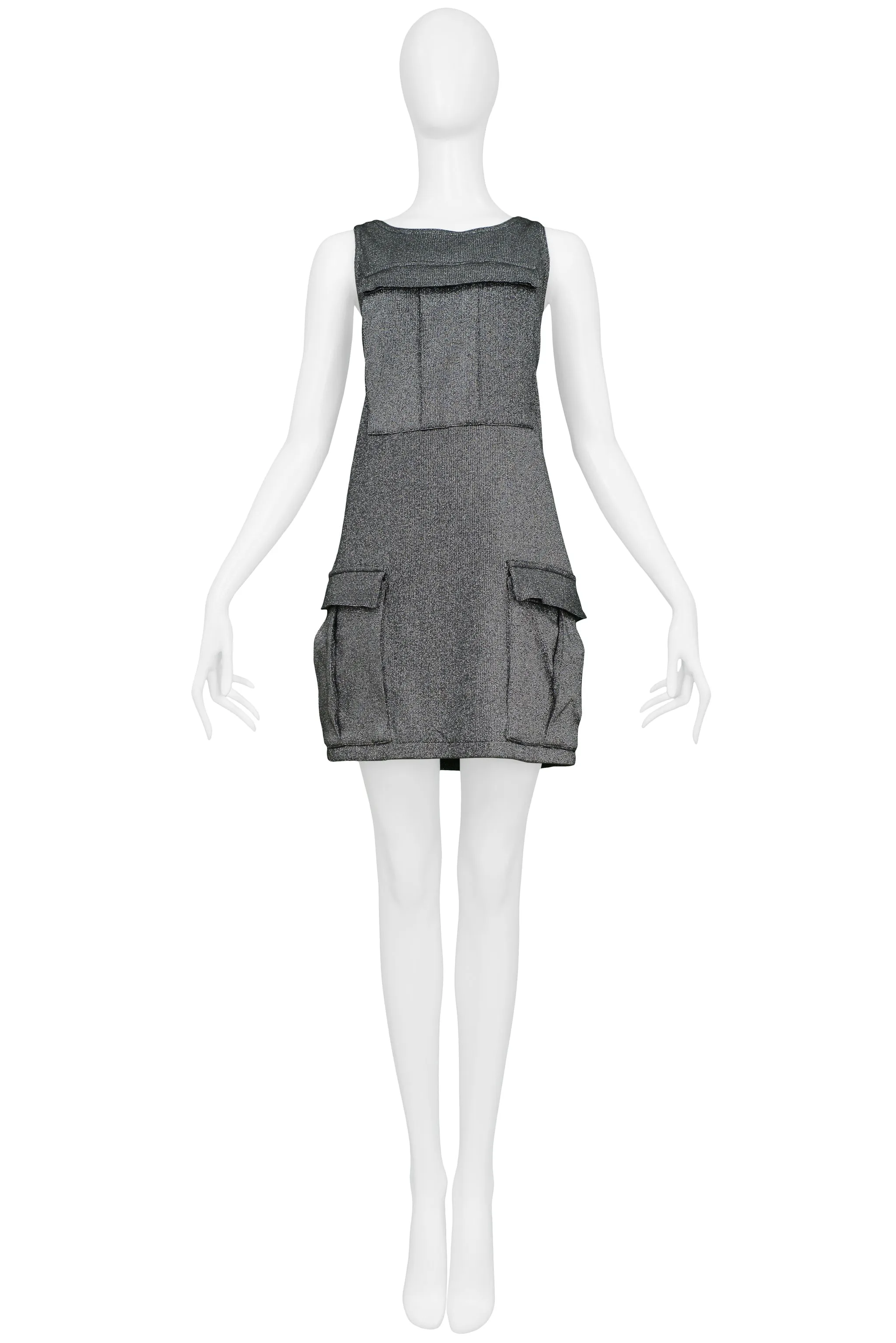 SPROUSE SILVER LARGE POCKET CARGO DRESS