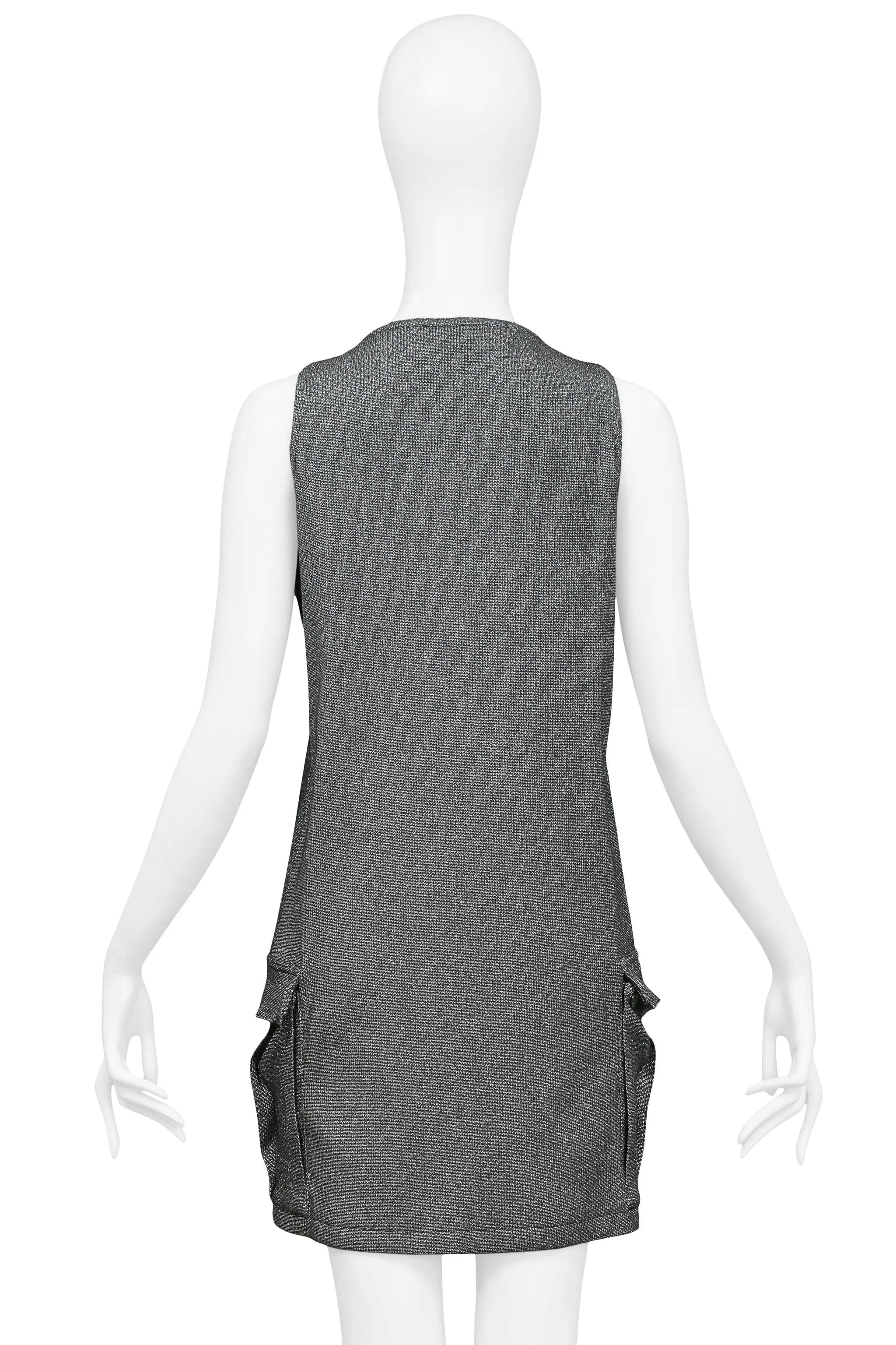 SPROUSE SILVER LARGE POCKET CARGO DRESS