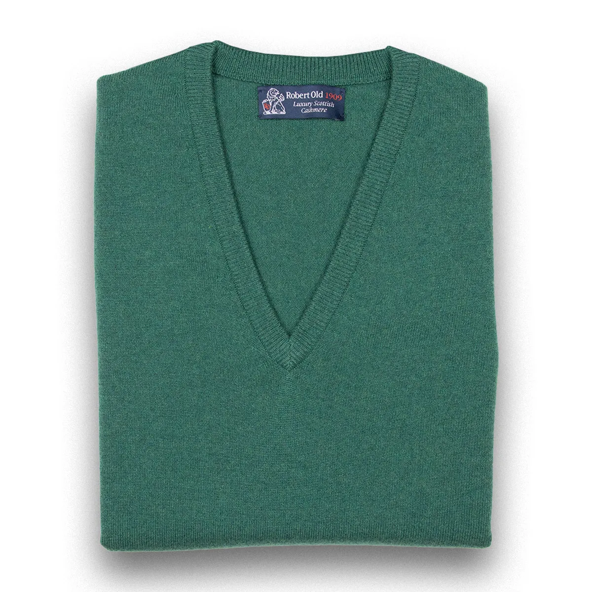 Spruce Green Blenheim Cashmere Sleeveless V-Neck Sweater