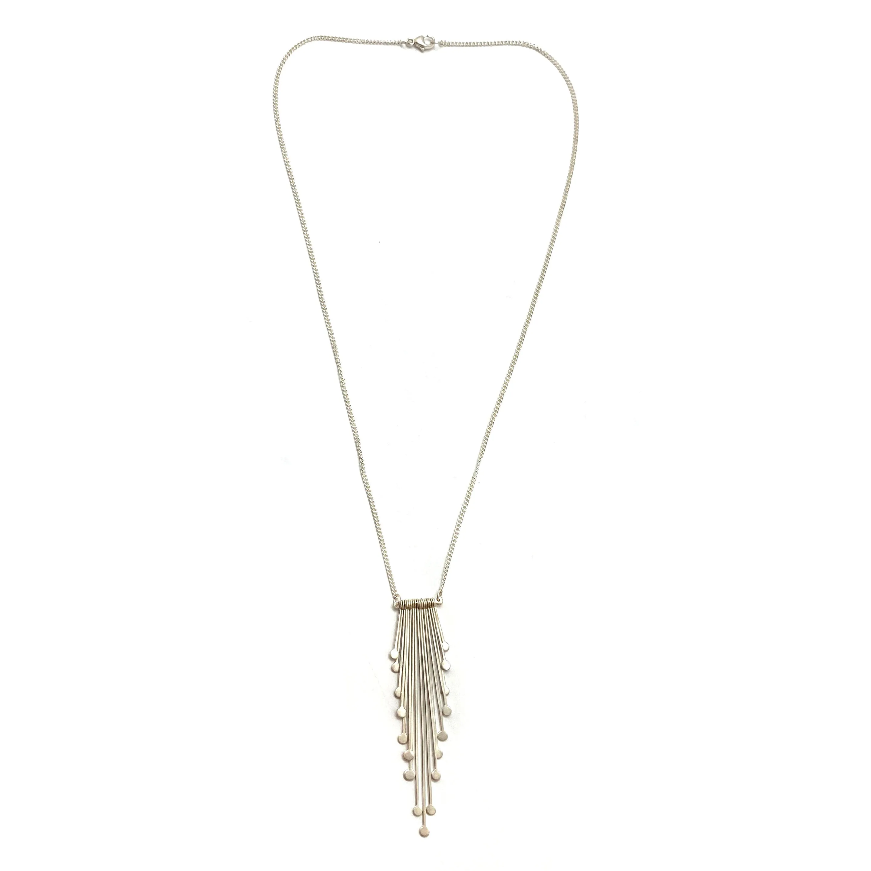 Sterling Silver Fringe Necklace