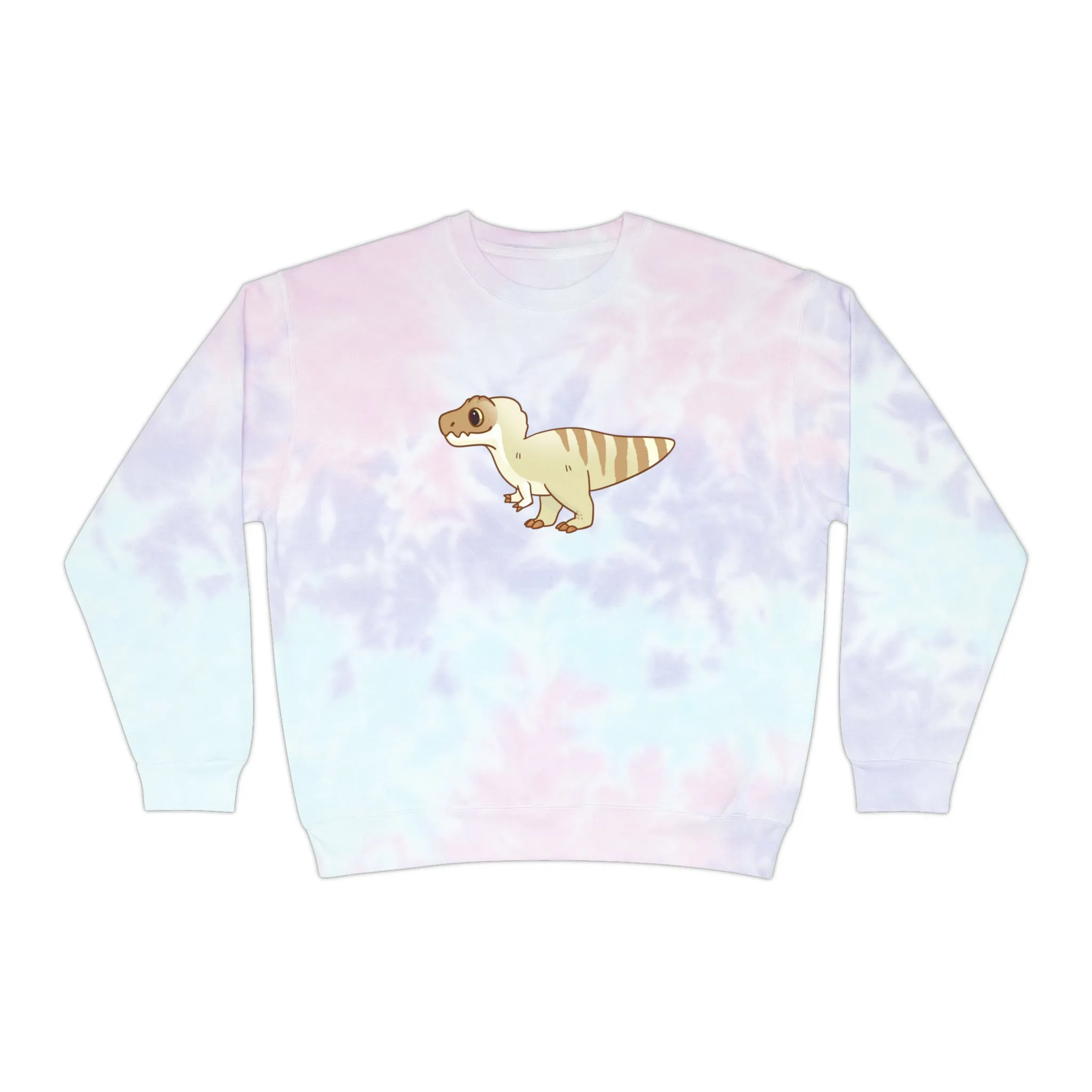 Vanilla Coffee Tyrannosaurus Rex - Unisex Tie-Dye Sweatshirt