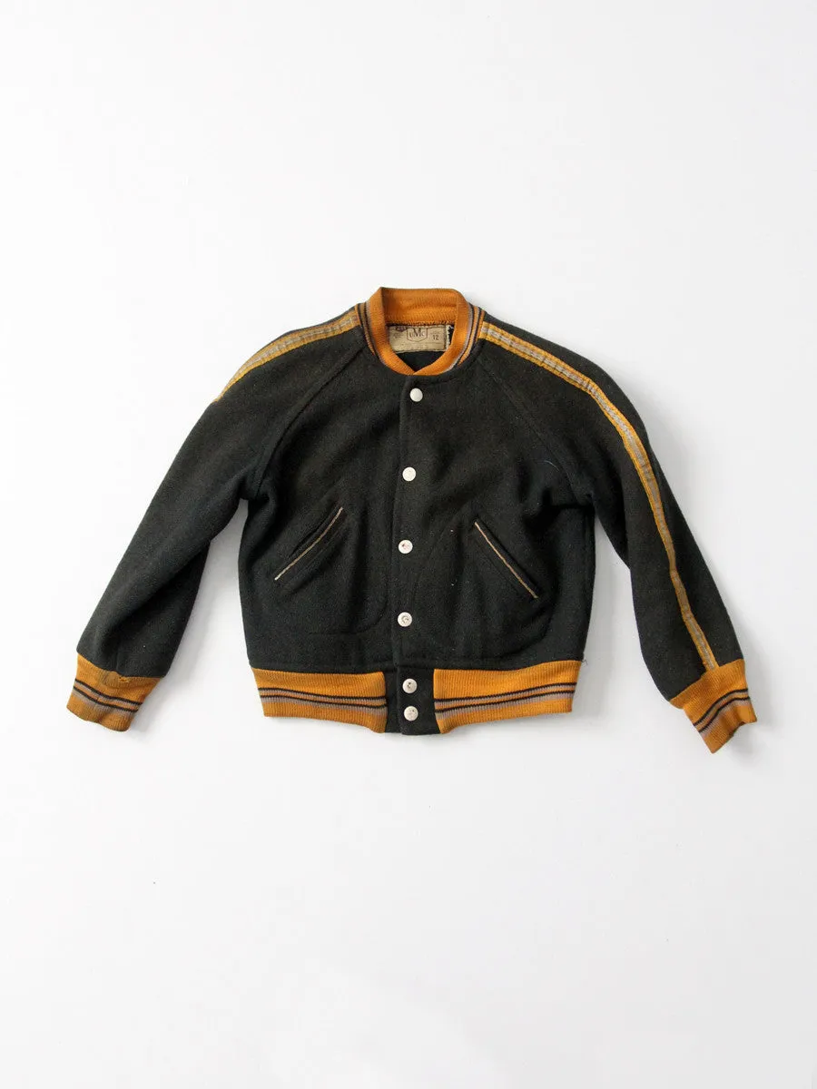 vintage 50s UMC wool baseball jacket