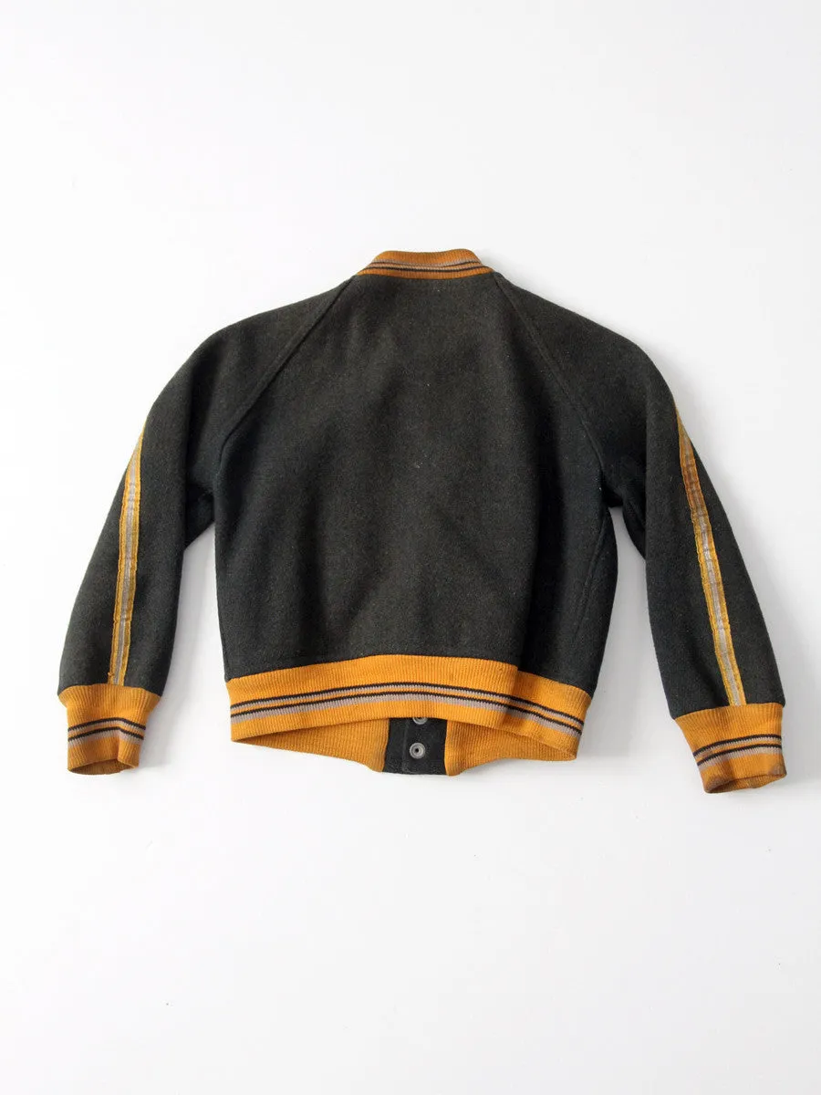 vintage 50s UMC wool baseball jacket