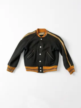 vintage 50s UMC wool baseball jacket