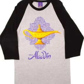 VINTAGE DISNEY ALADDIN RAGLAN TEE SHIRT 90'S SIZE MEDIUM