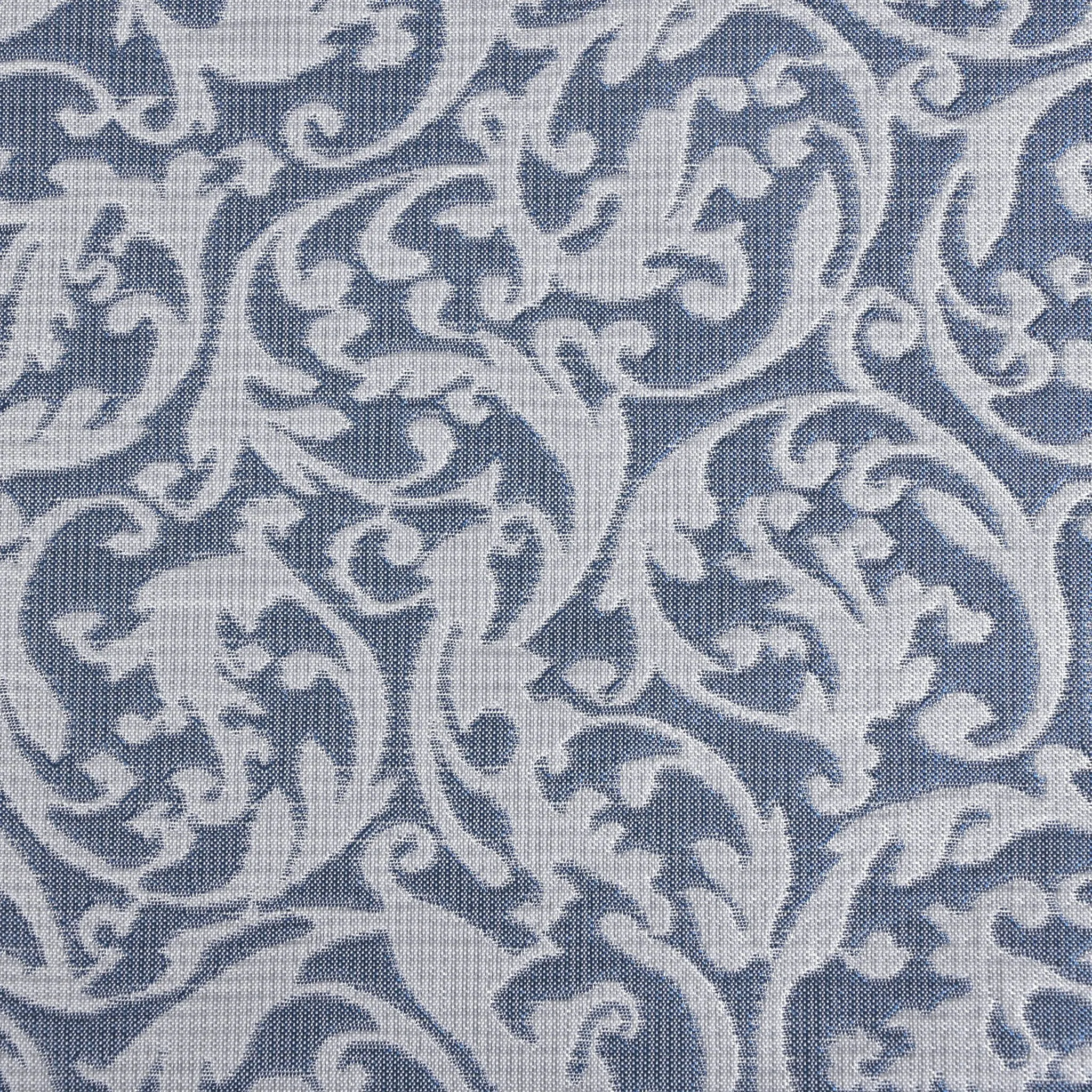 White and Blue Jacquard Fabric 96902